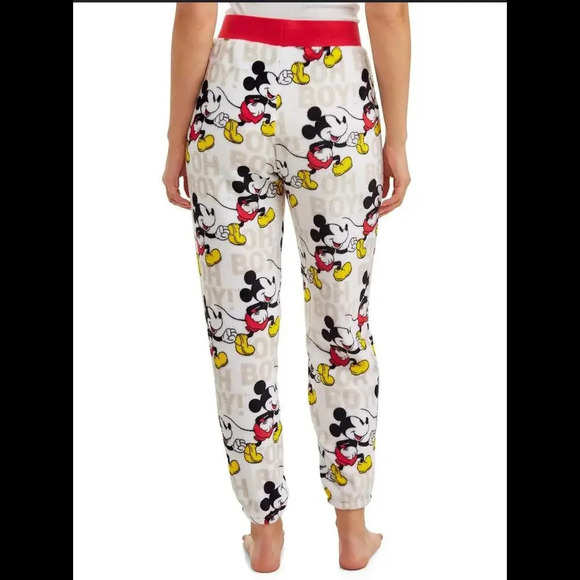 Disney Mickey Mouse Women's Fleece Jogger Sleepwear PJ Bottoms Size Medium 8-10 - Picture 4 of 16